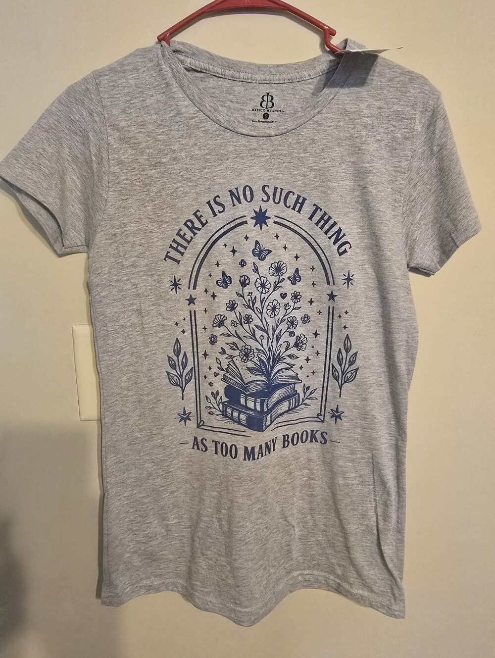 Light Gray Graphic Tee - 'There Is No Such Thing As Too Many Books'